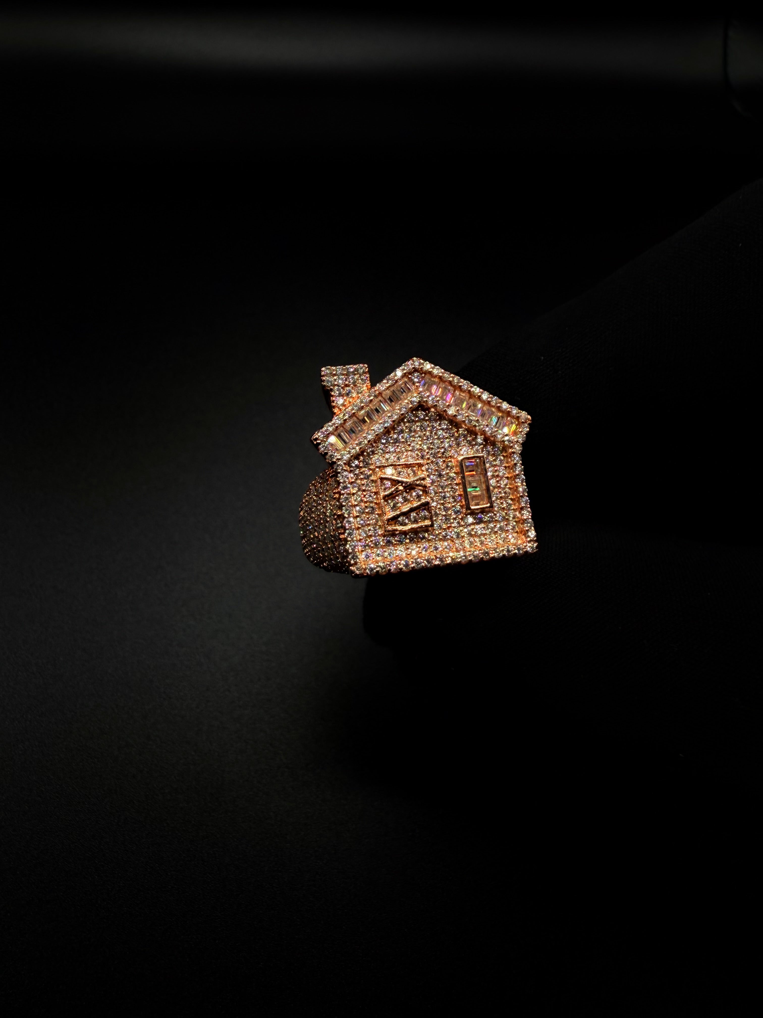 Rose Gold Trap House Ring