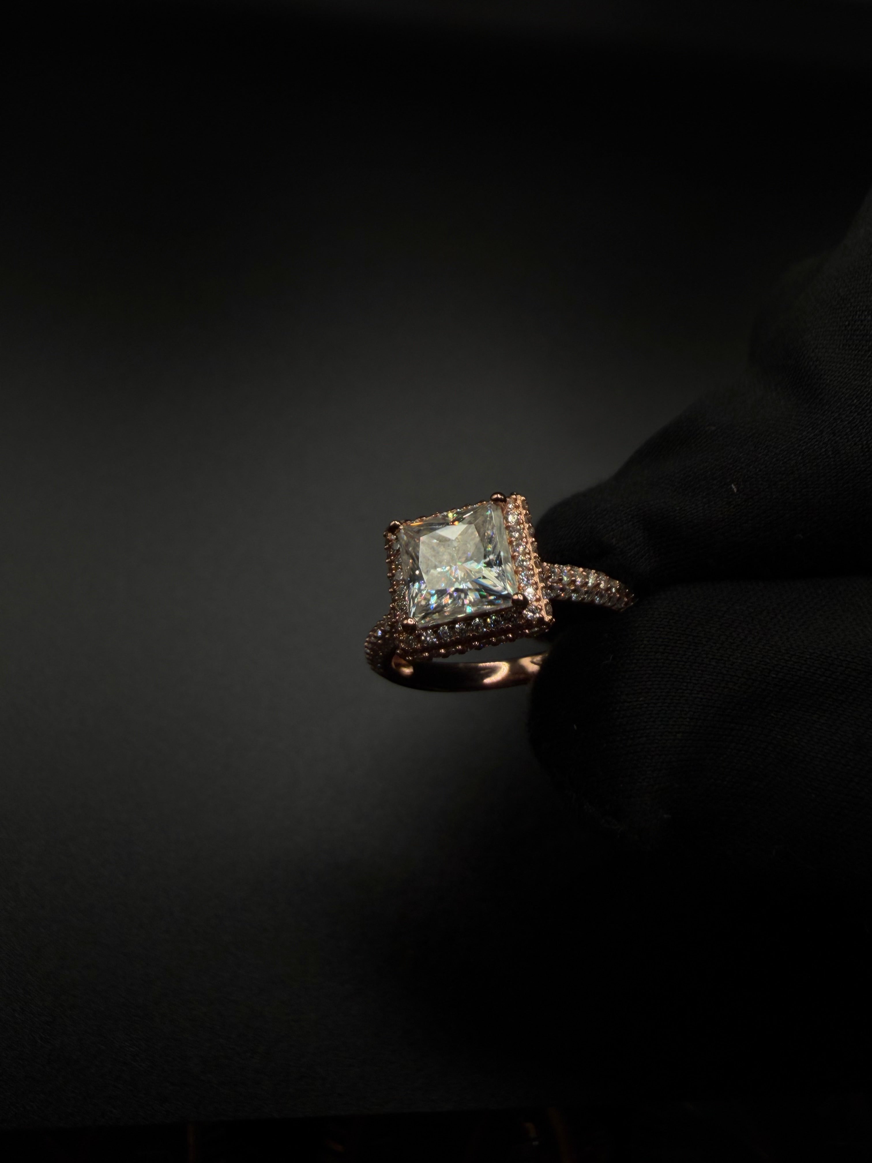 Square Rose gold Women's Ring
