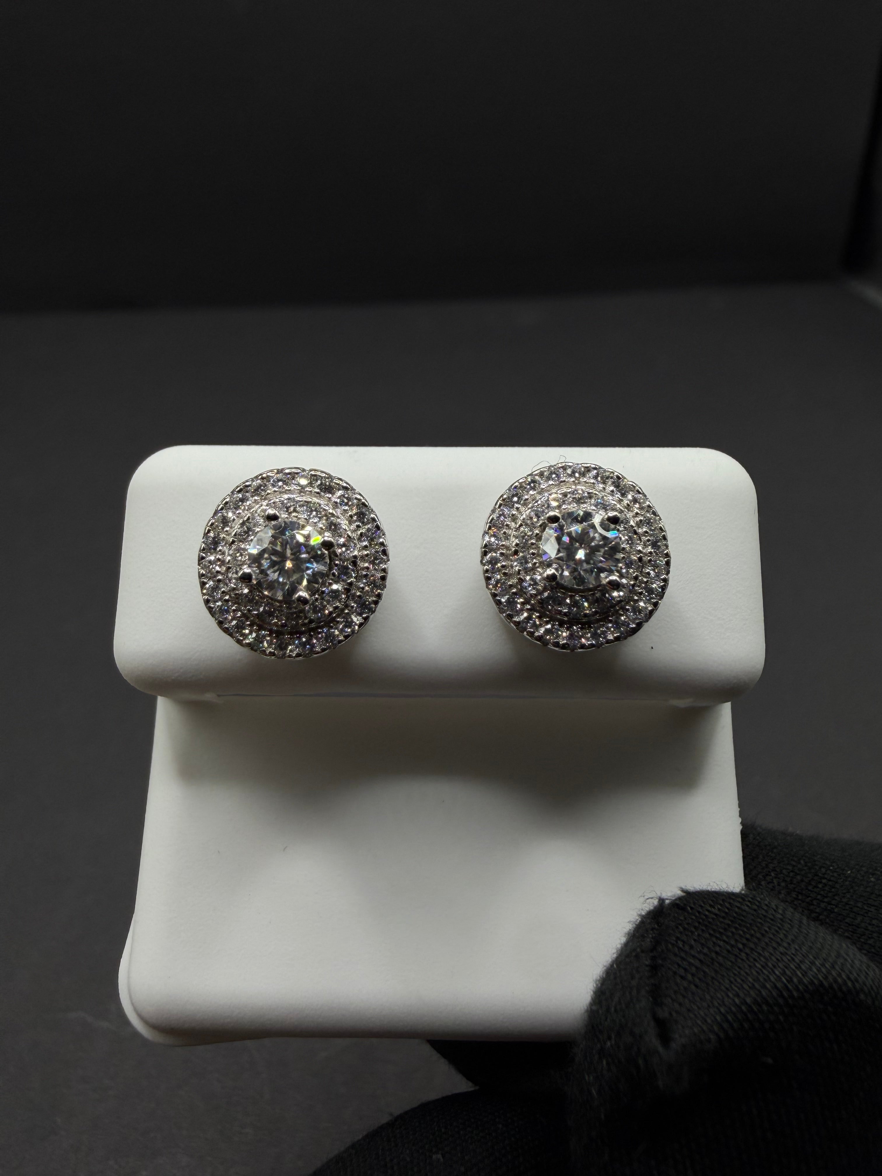 Silver Big Circle Moissanite Earing's