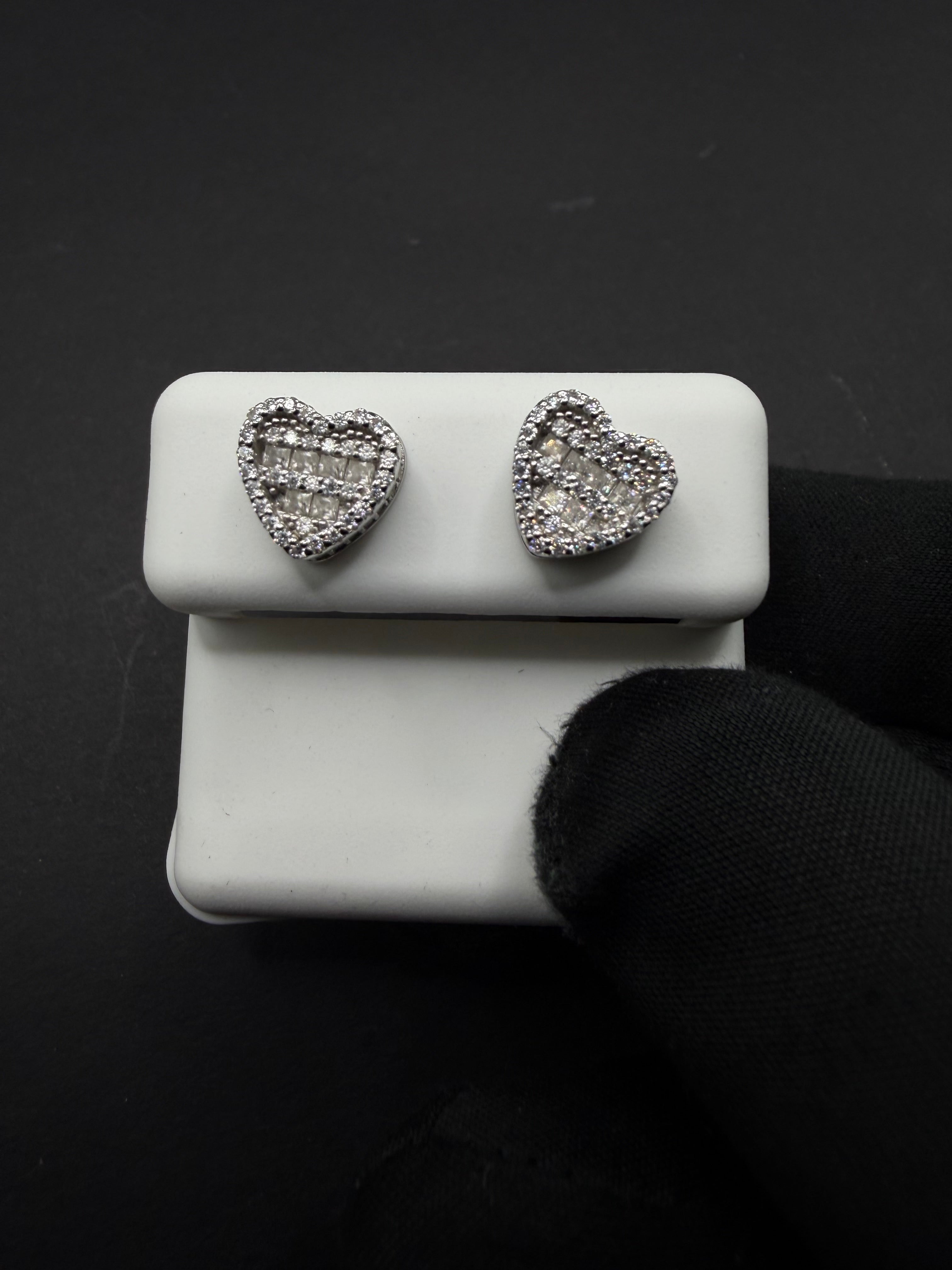 Silver Heart Shaped Earring's