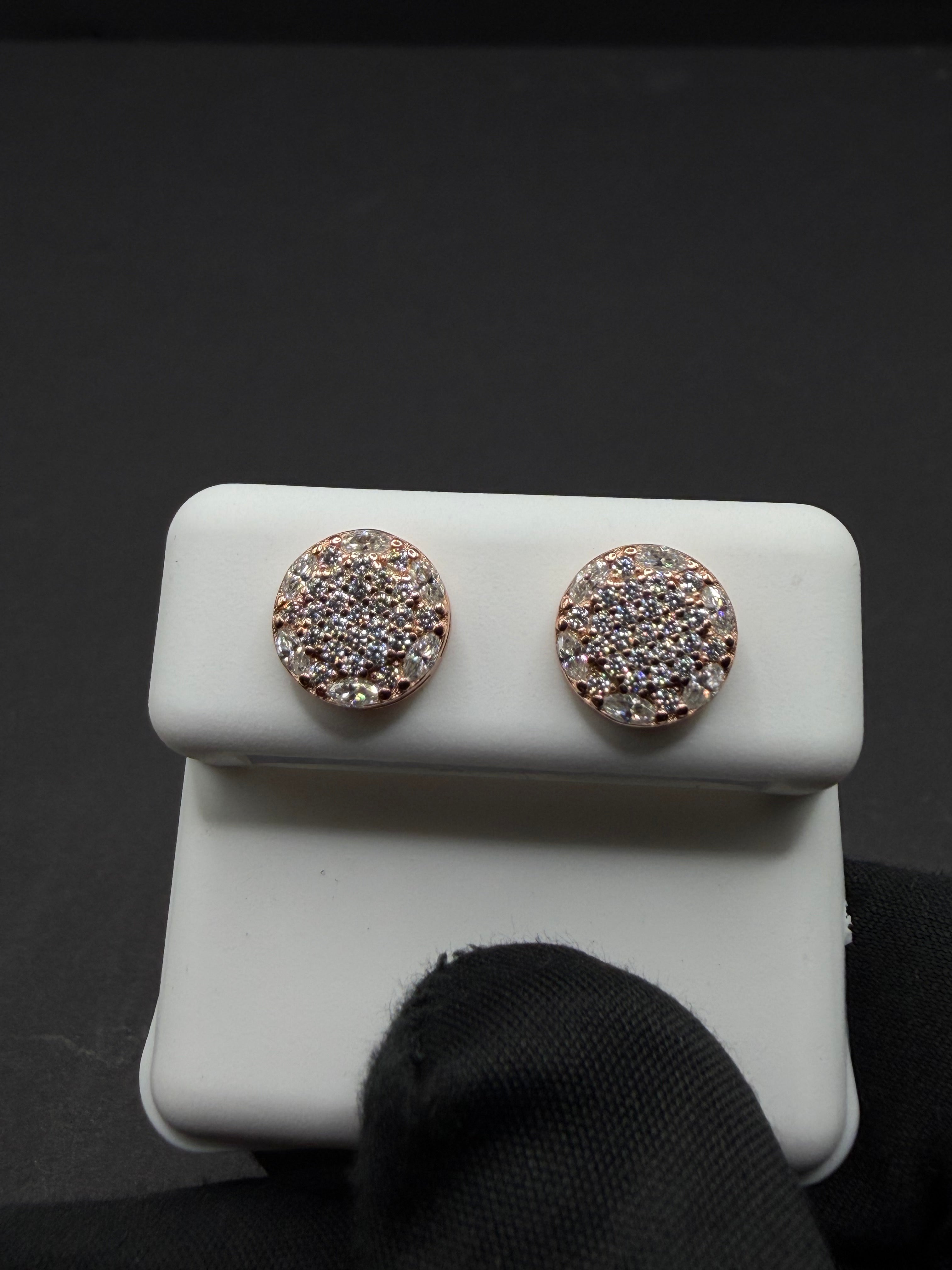 Rose Gold Circle Earrings