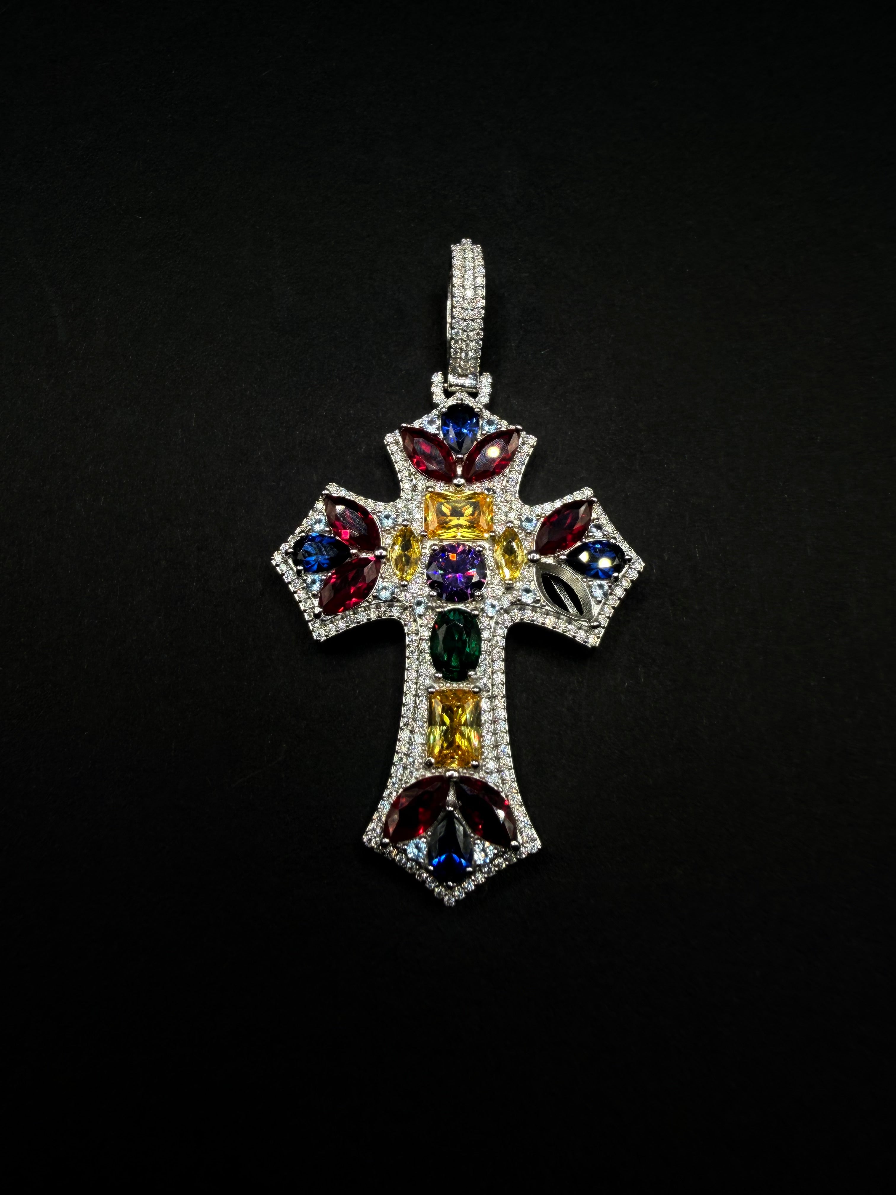 Custom Colorful Cross Pendant