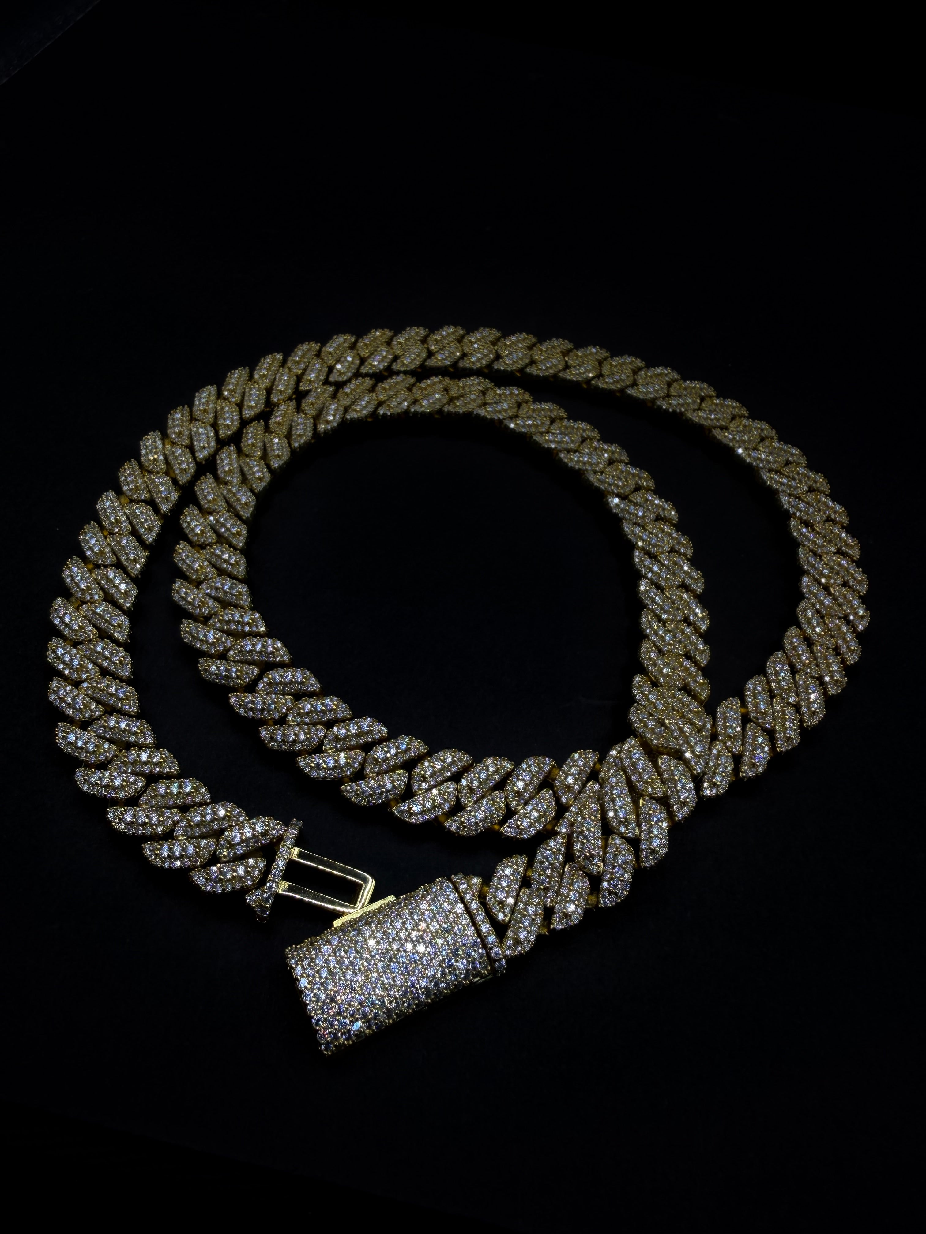 10mm Gold Moon Rock Chain