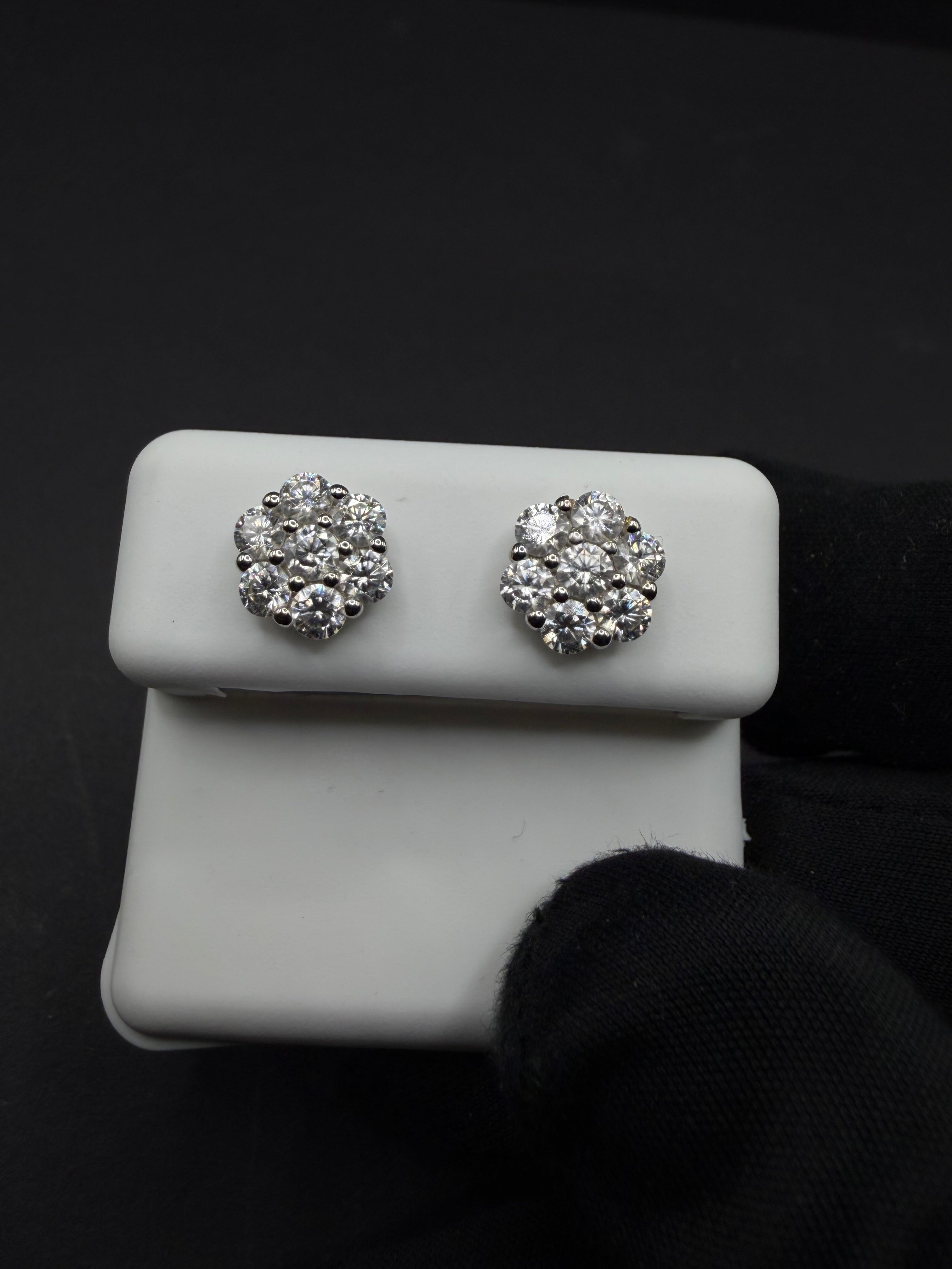 Silver HoneyComb Earring's
