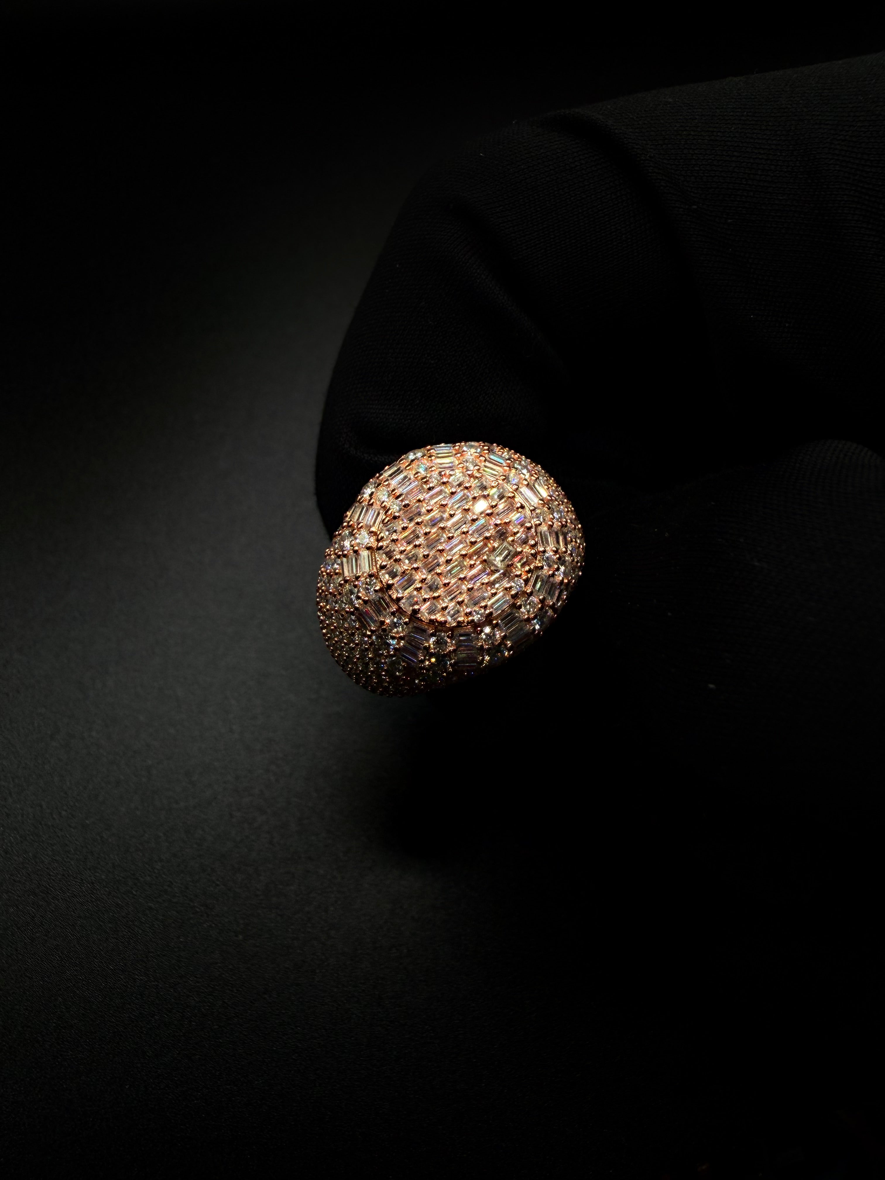 Rose Gold Dome Men's Ring