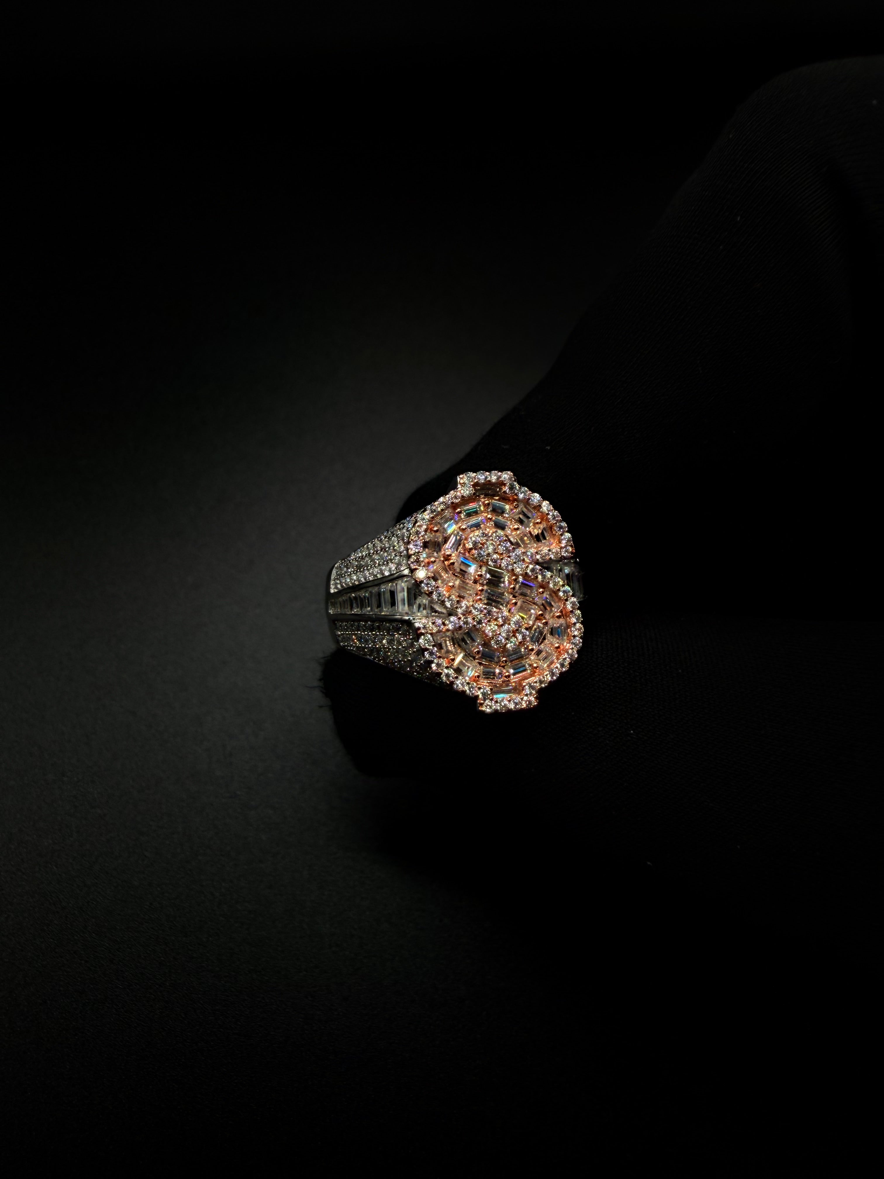 Two Tone Rose Gold Men's Ring
