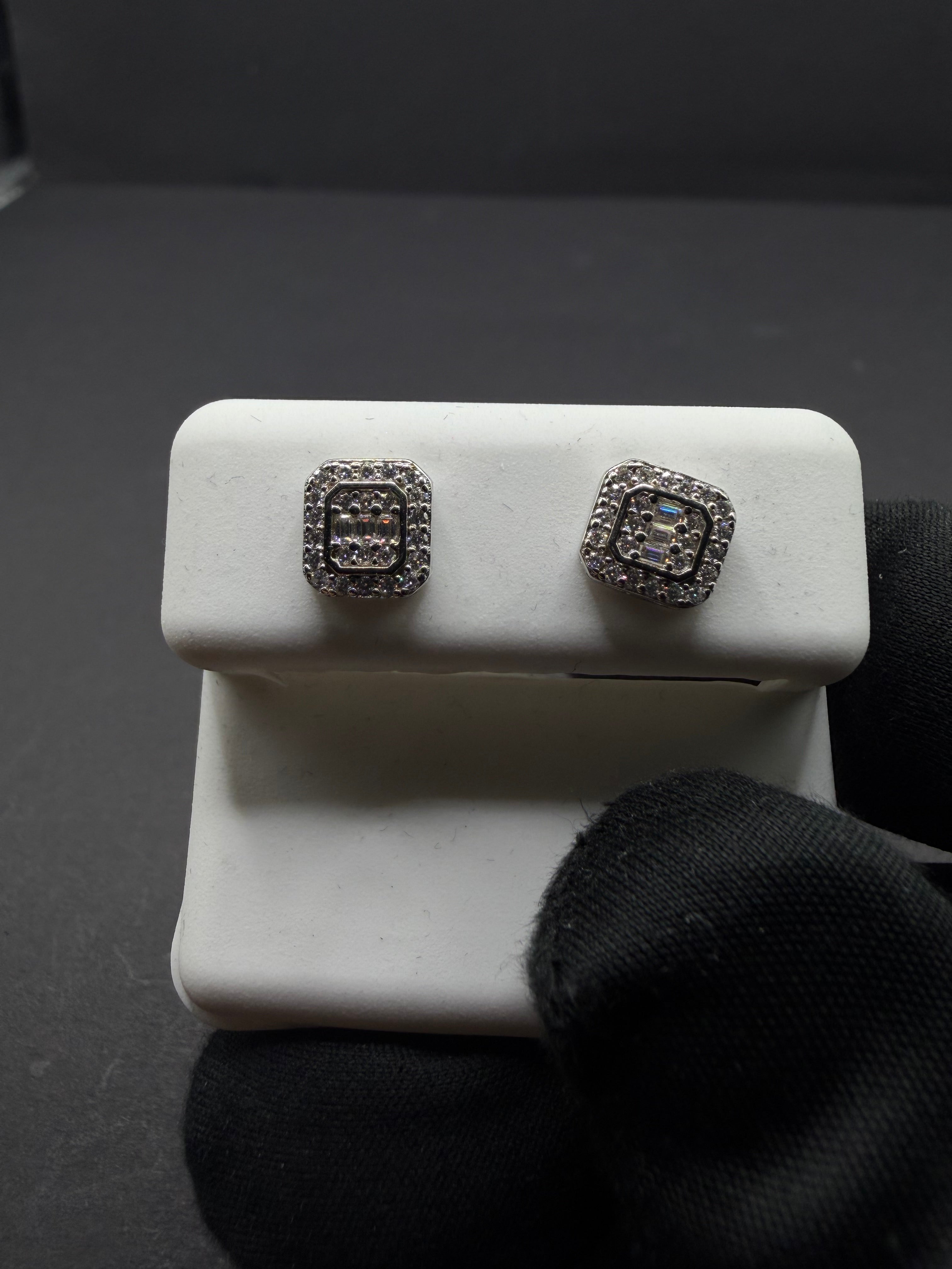 Silver Square Earring's
