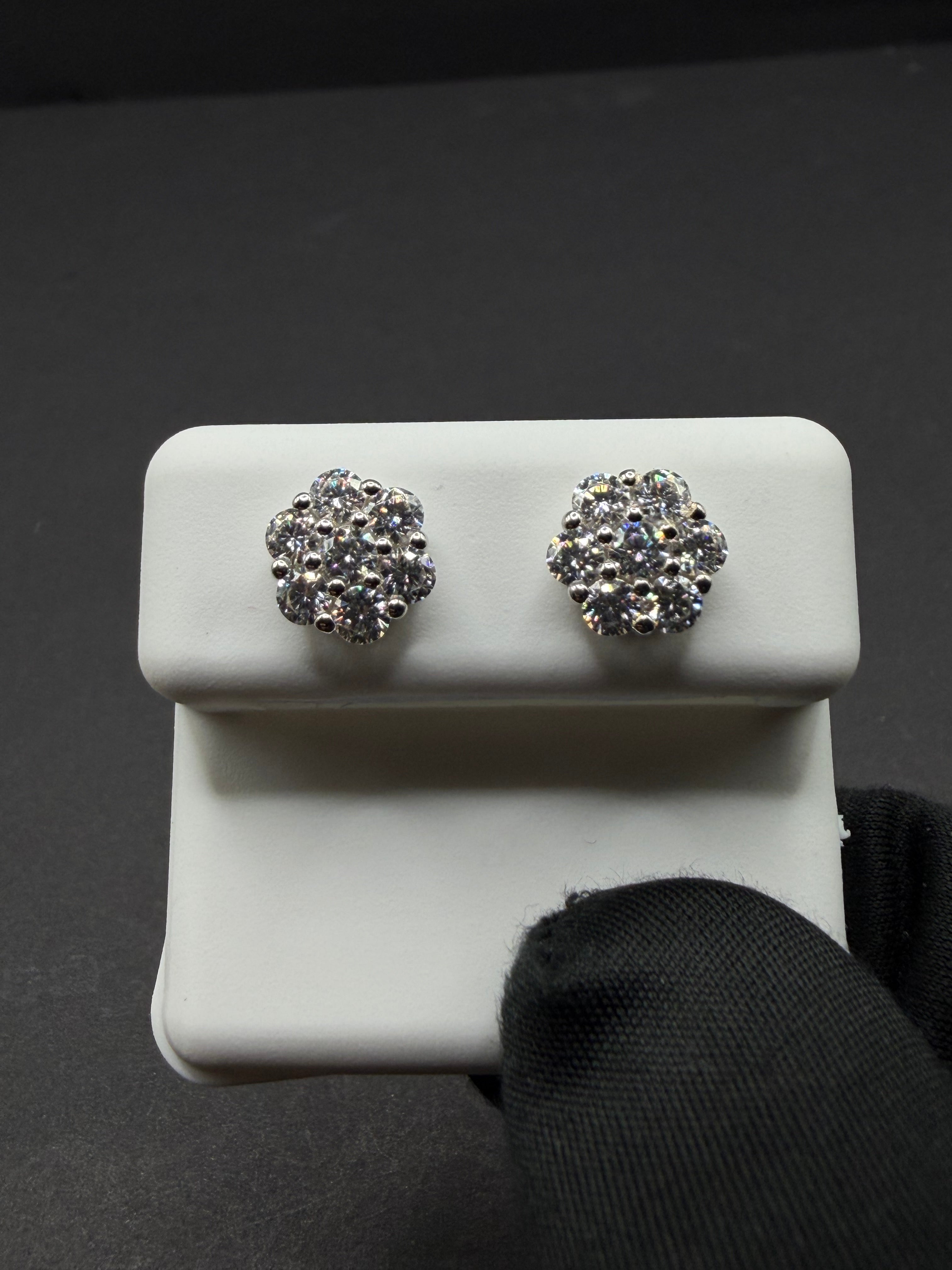 Silver HoneyComb Earring's