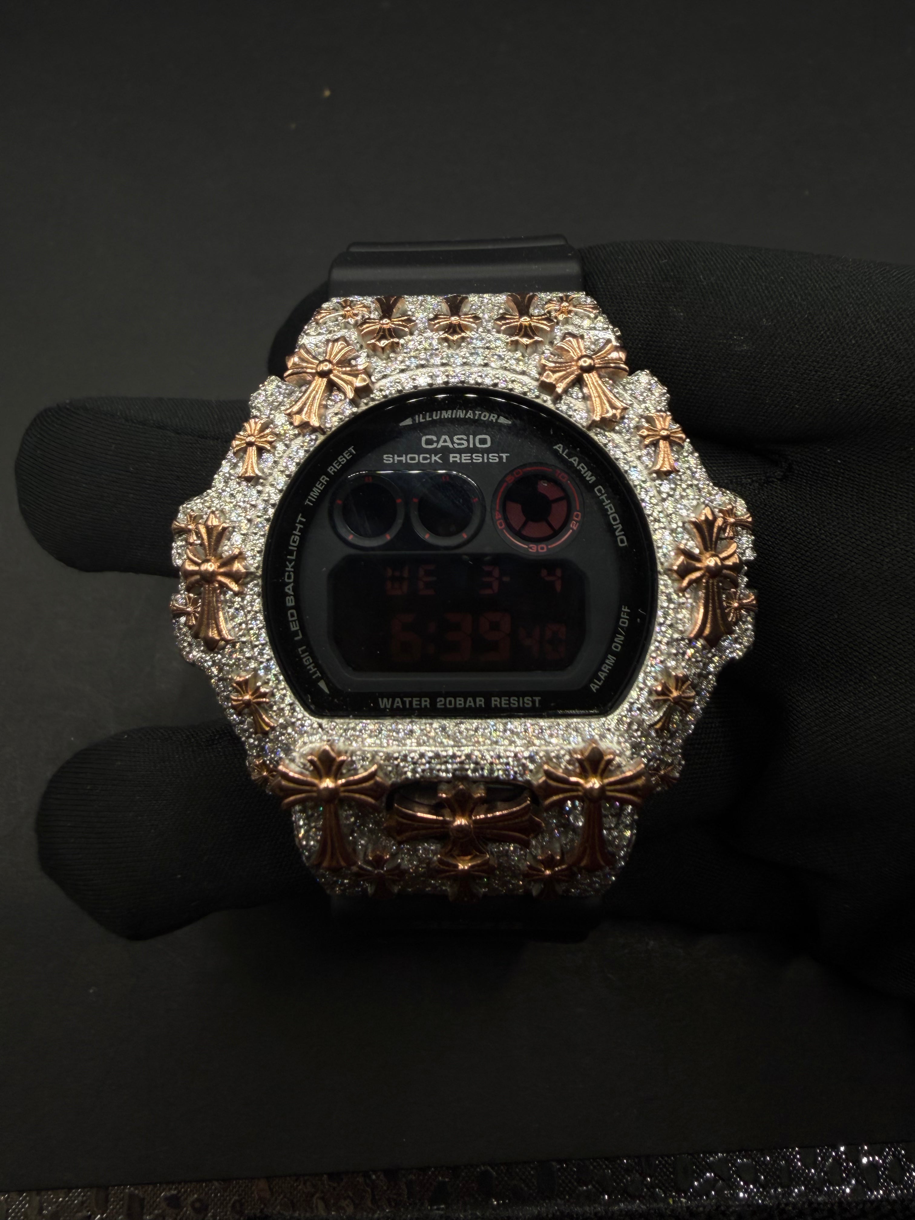 Rose Gold Custom Cross G shock
