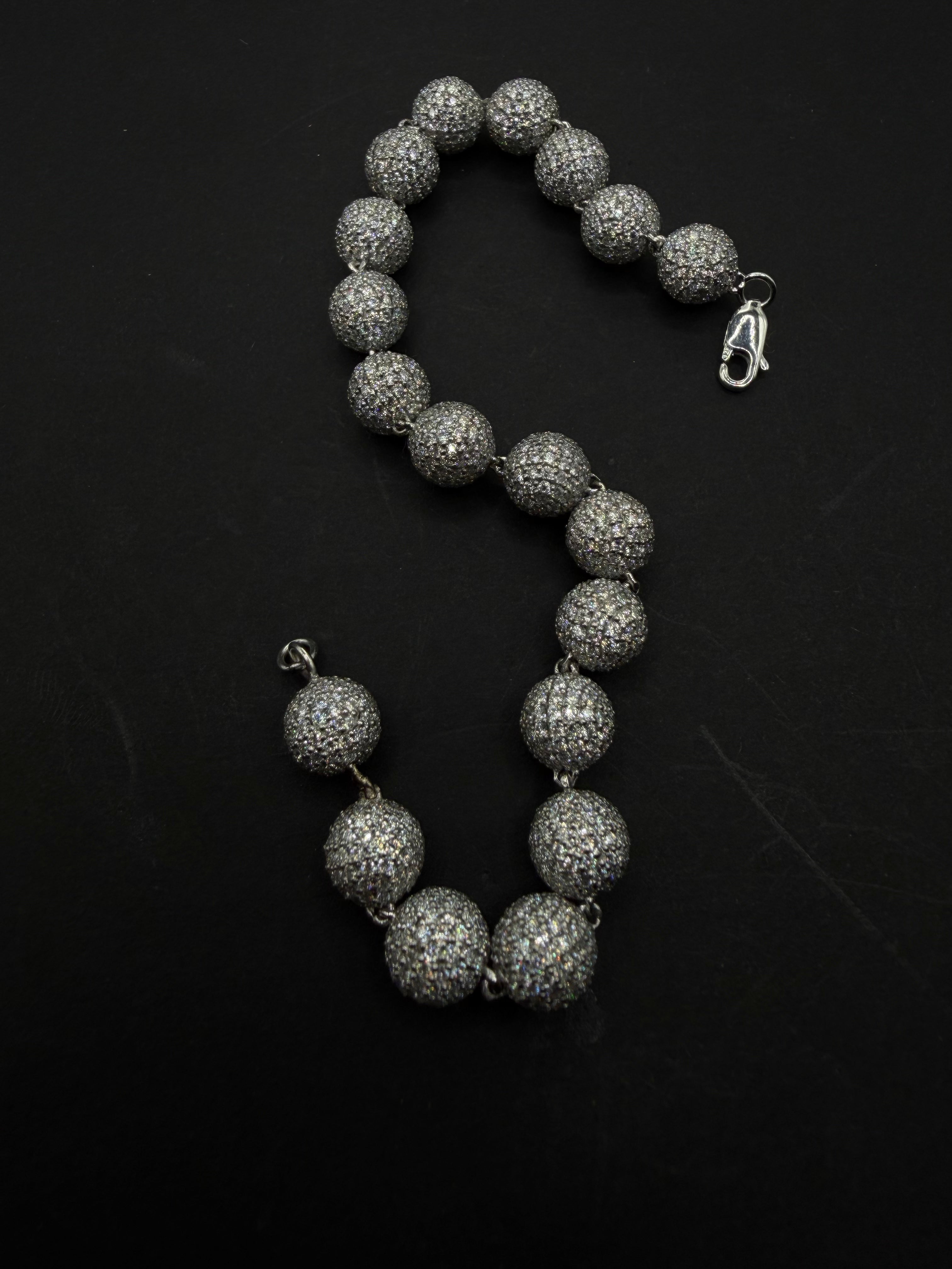 Silver Custom Moissanite Bracelet
